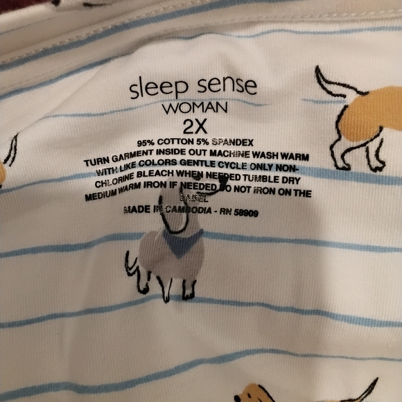 NWT Sleep Sense Dachshunds Print Sleep Tee 1X or 2X Firm Price - Picture 3 of 3